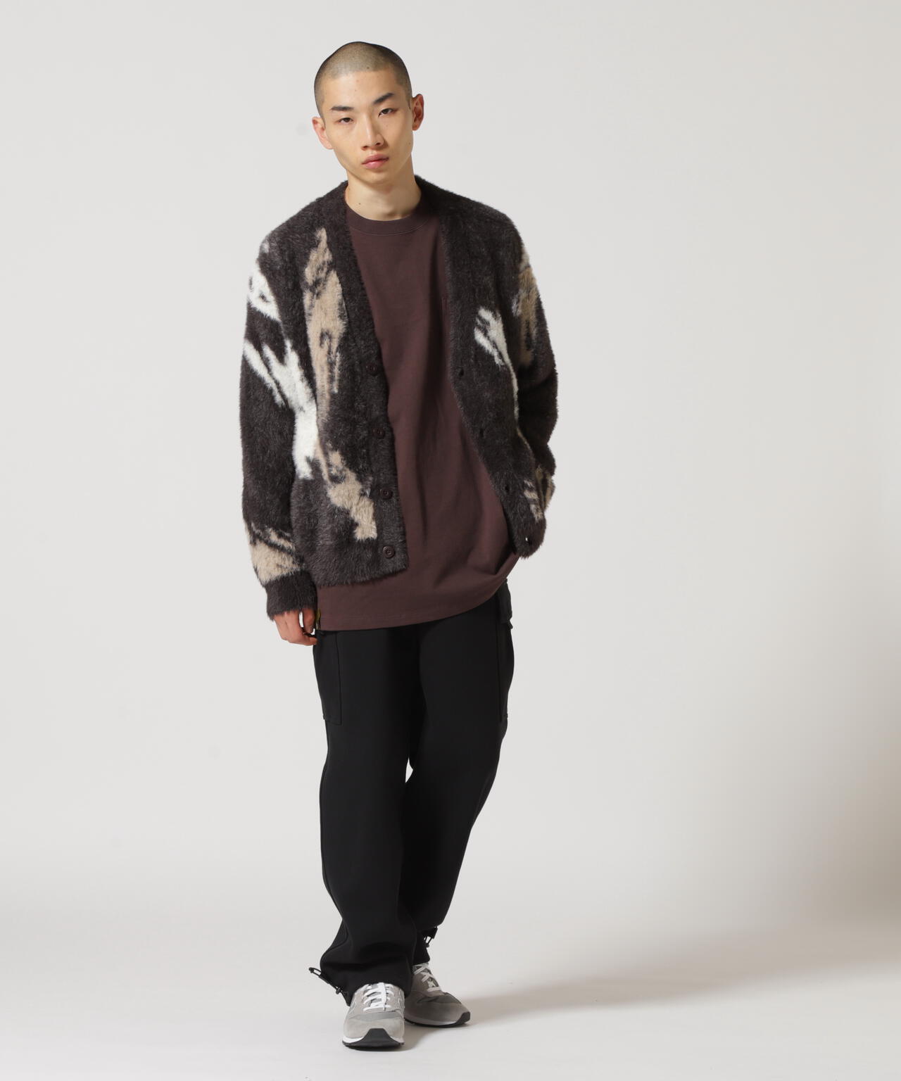 直営店限定】AVX NYLON SHAGGY CARDIGAN / ナイロン シャギー