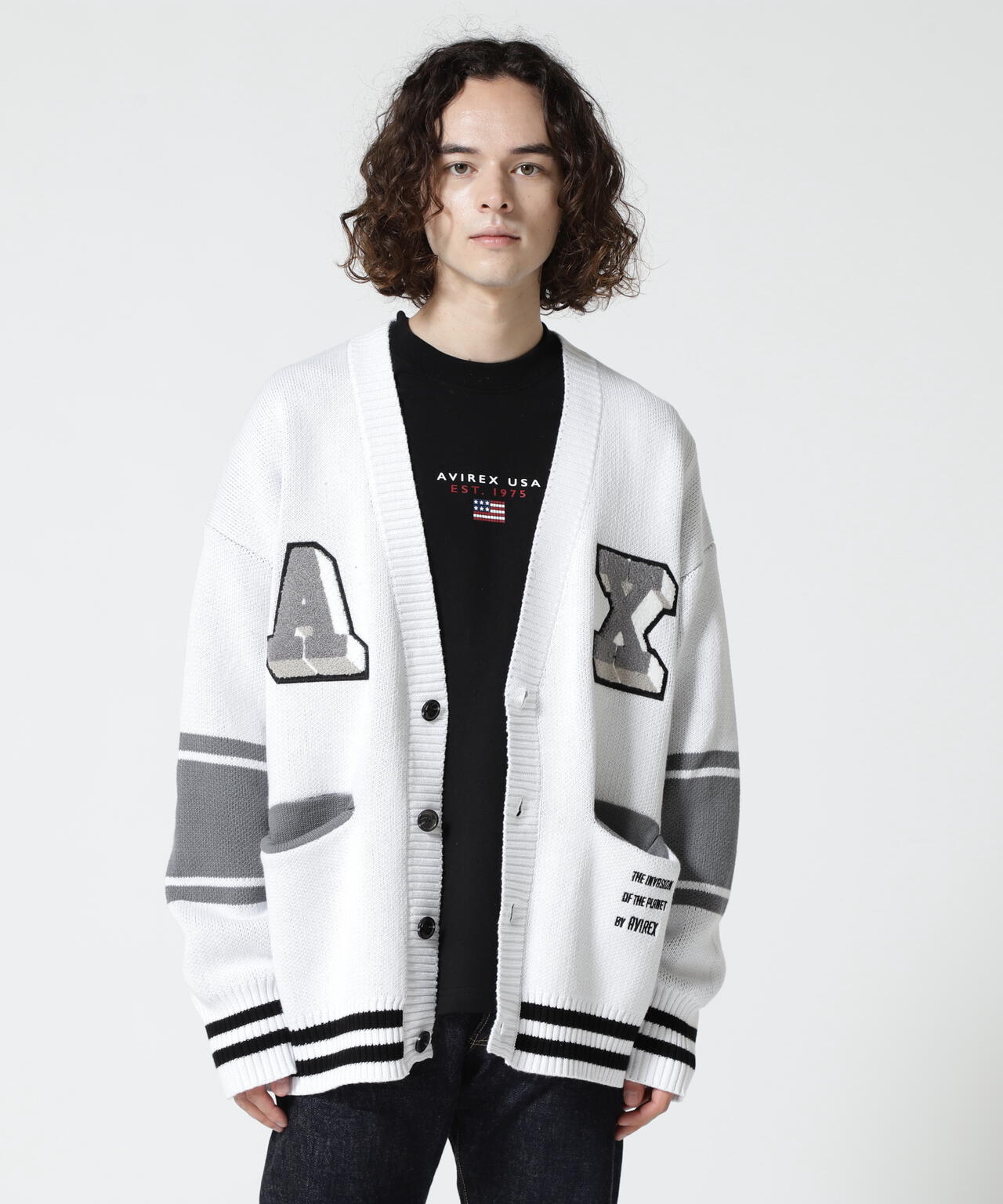 直営店限定》AVX VARSITY CARDIGAN / AVX バーシティ カーディガン