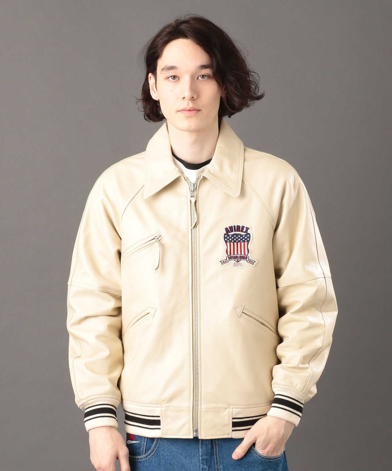 【AVIREX】LIGHT SIGNATURE VARSITY JACKET