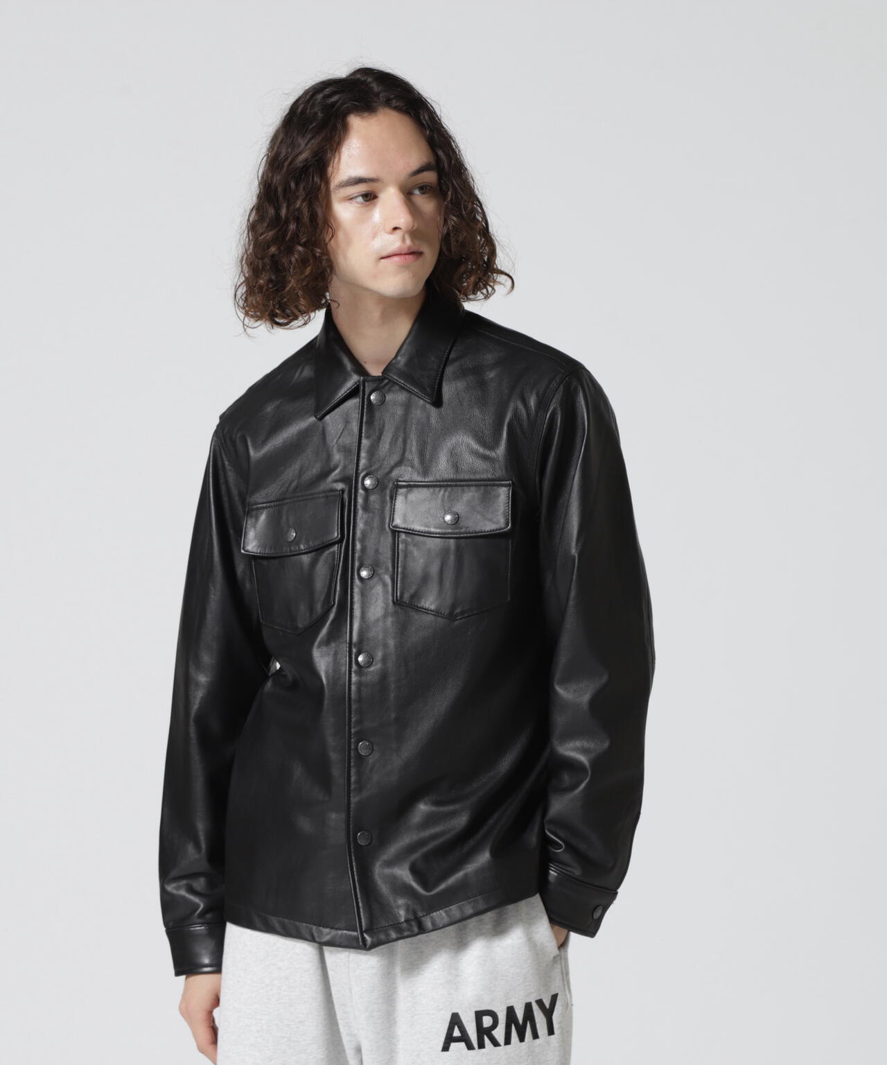 LEATHER UTILITY SHIRT / レザー ユーティリティ シャツ