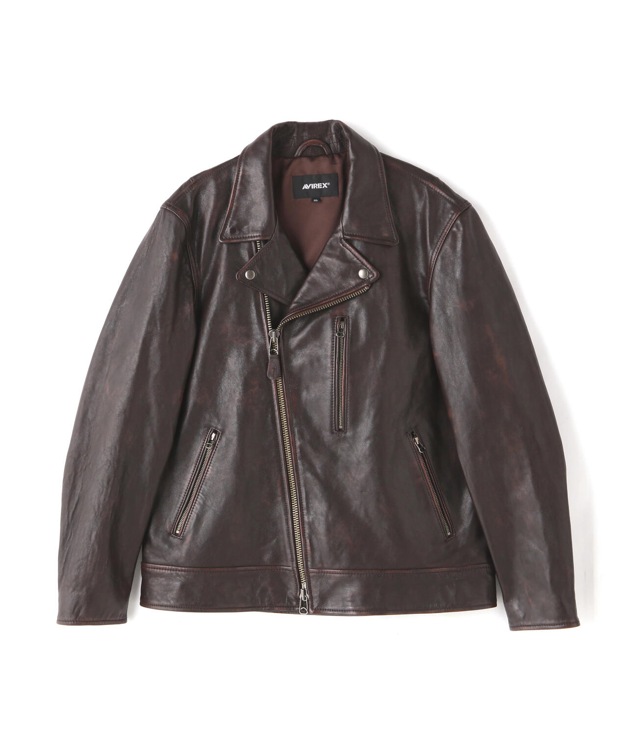 AGED LEATHER W-RIDERS JACKET / エイジド レザー ダブル ライダース 