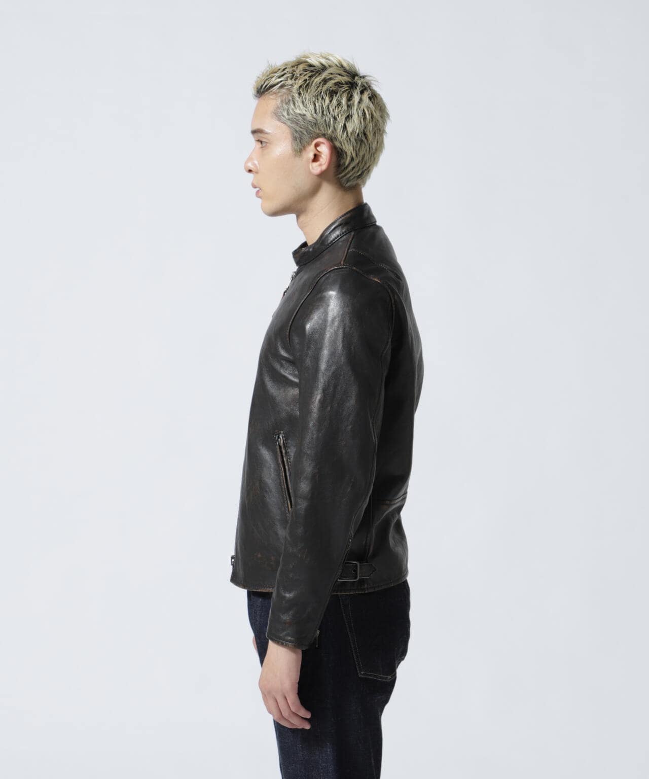 8,820円【moussy】　aged leather ジャケット