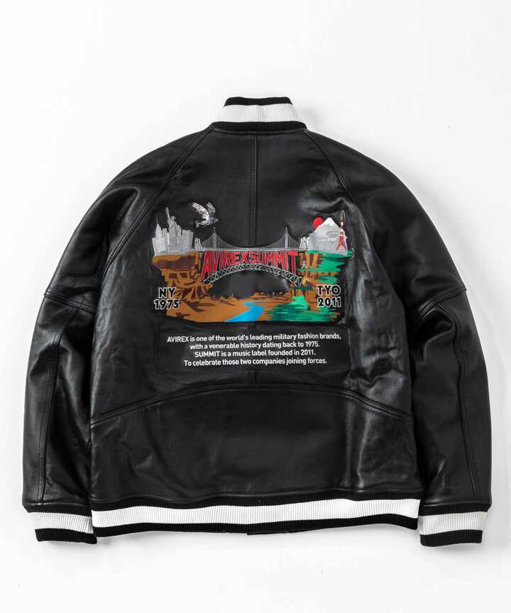 SUMMIT × AVIREX》LEATHER VARSITY JACKET | AVIREX ( アヴィレックス ) | US ONLINE  STORE（US オンラインストア）