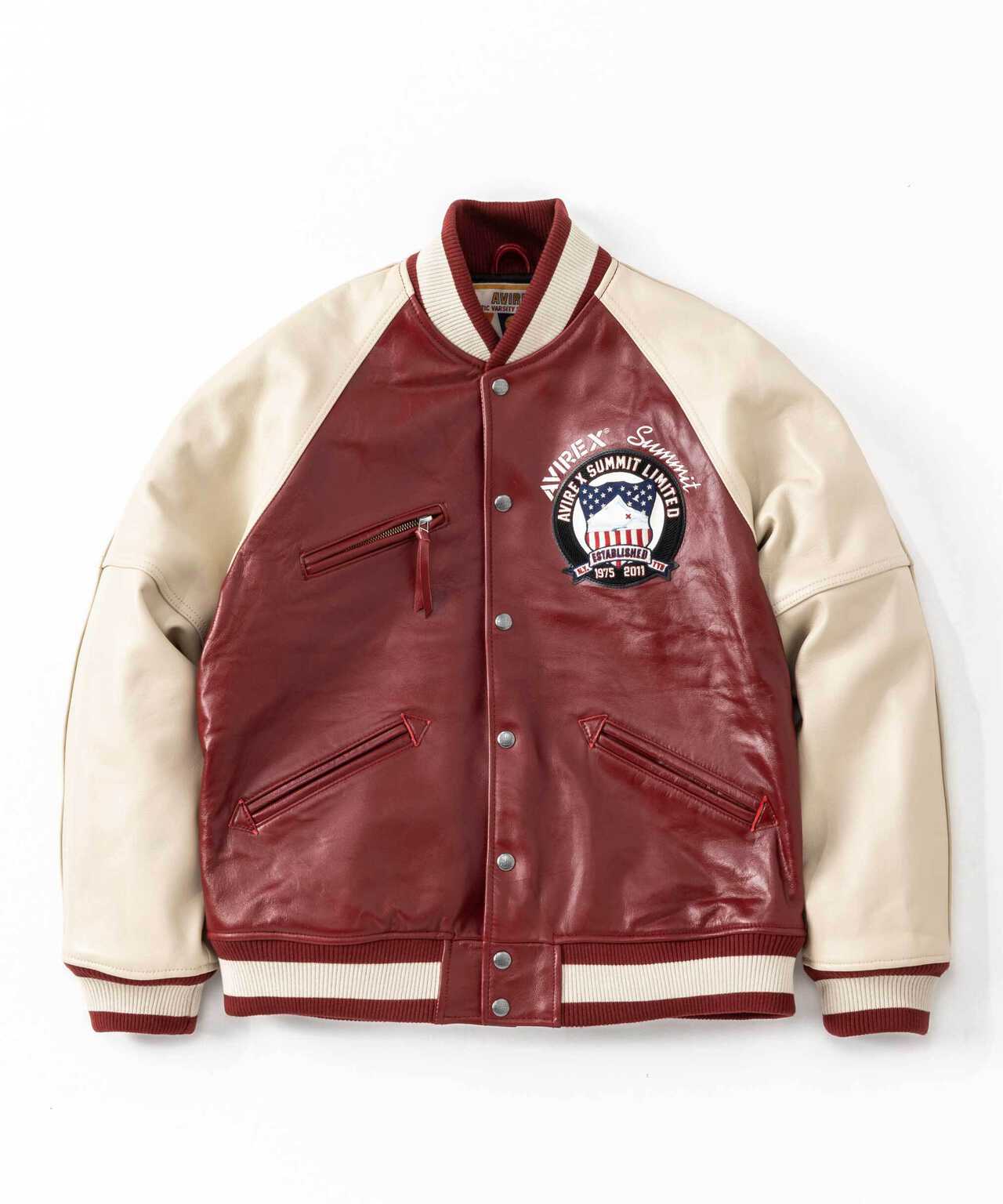 SUMMIT × AVIREX》LEATHER VARSITY JACKET | AVIREX ( アヴィレックス 