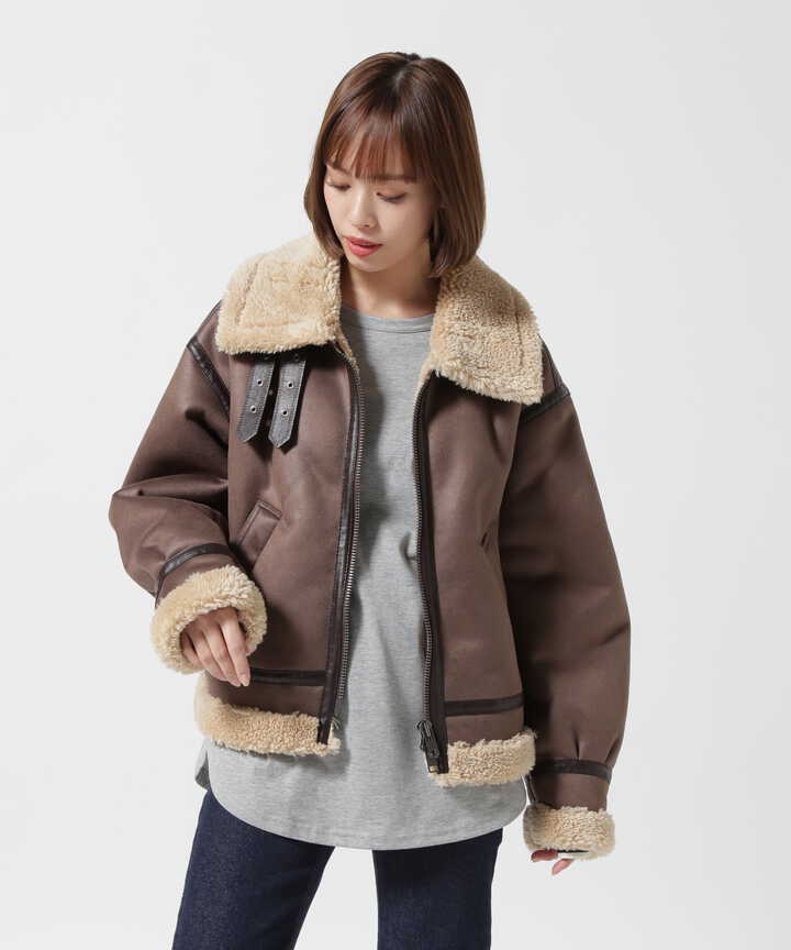 美品　topgun B3 フェイクムートンジャケットFAUX SHEARLING大きめですね