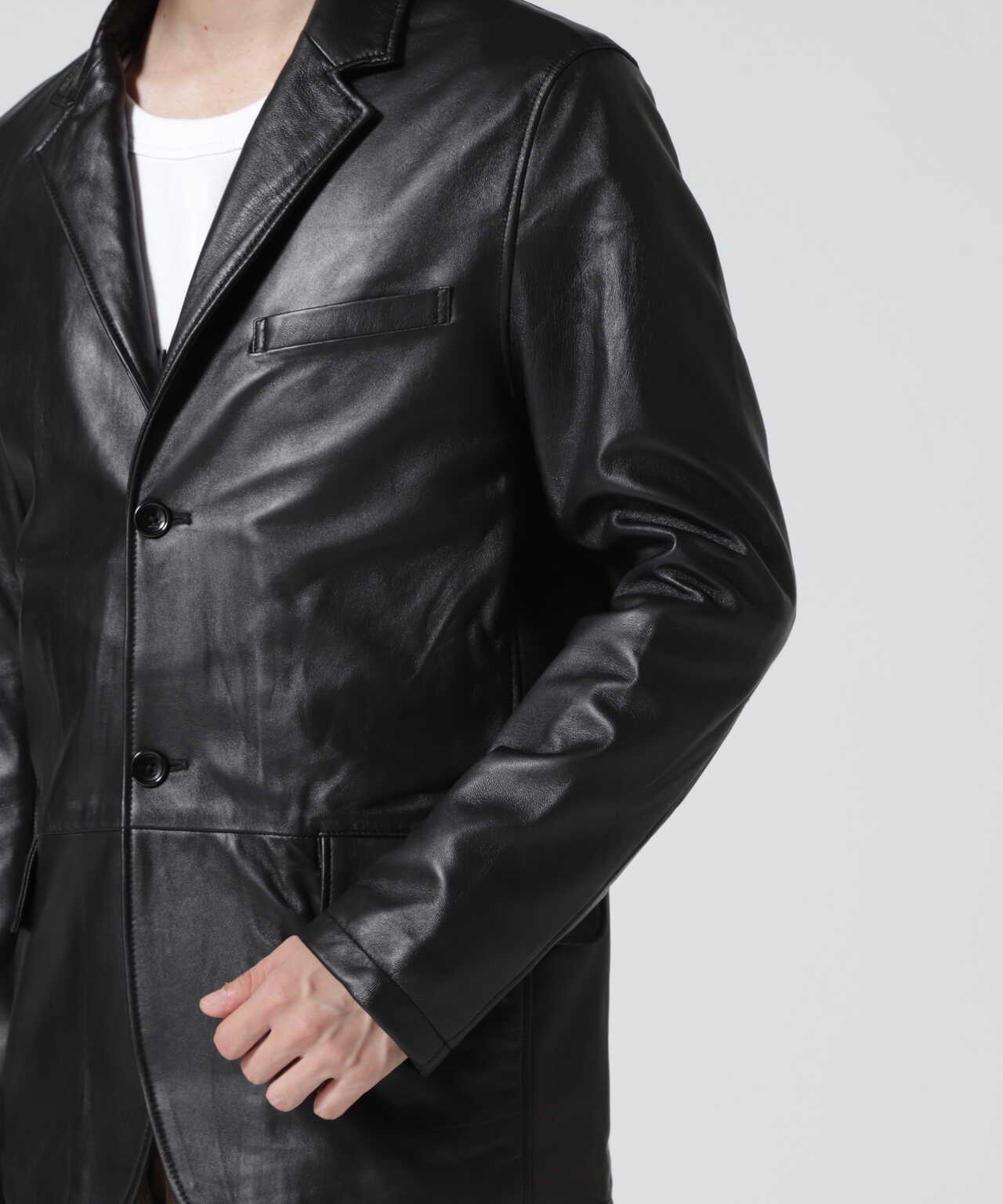 着丈75cmAVIREX   LEATHER TAILORED JACKET