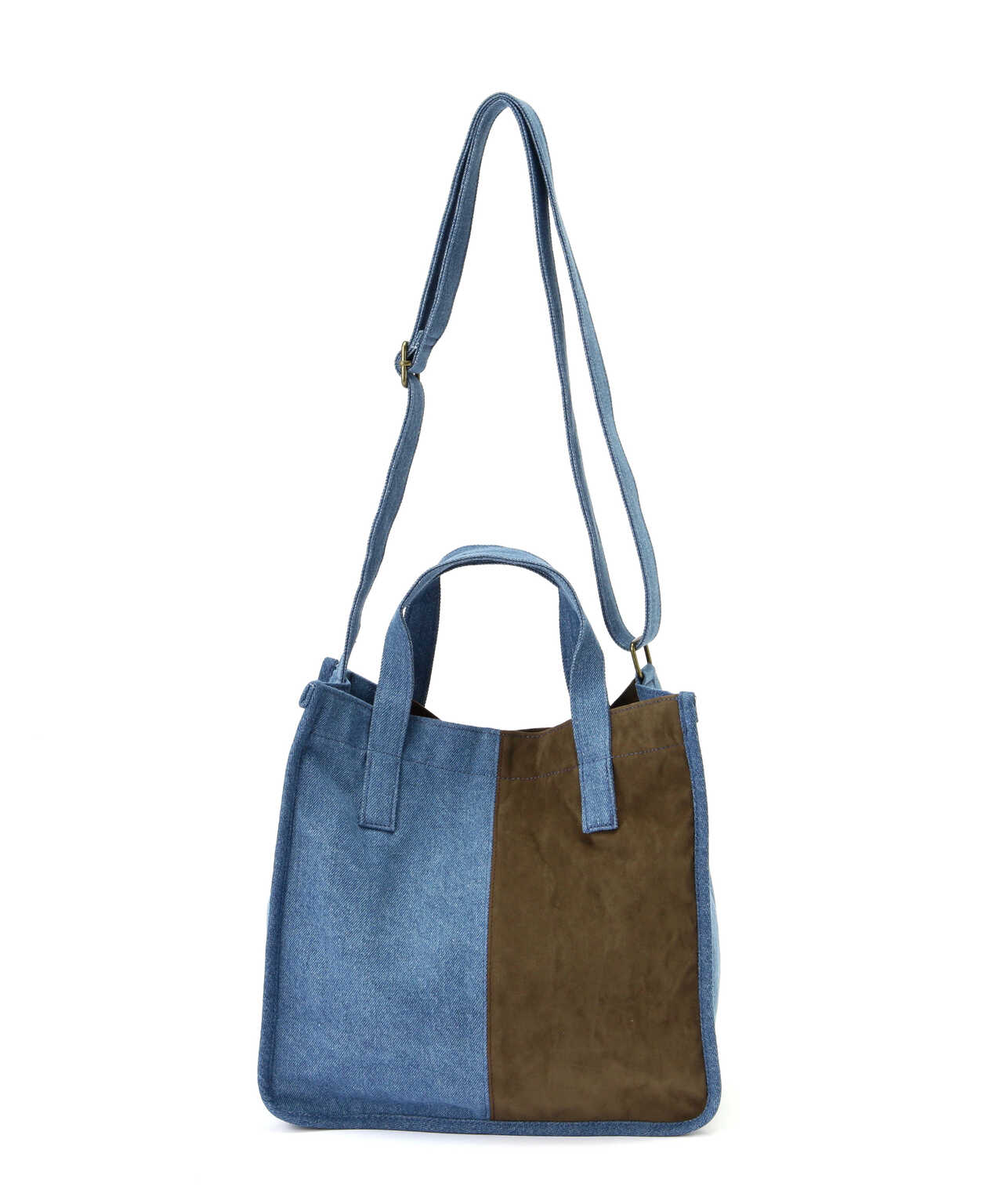 ≪WEB&DEPOT限定≫FAKE SUEDE COMBI VERTICALLY LONG REMAKE TOTE BAG/トートバッグ