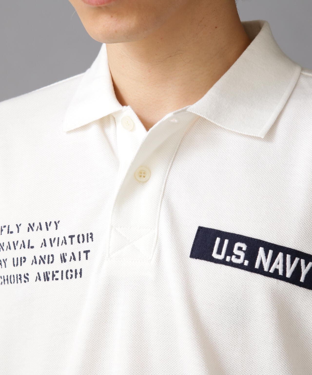 ネイバル パッチド ポロシャツ/NAVAL PATCHED POLO SHIRT