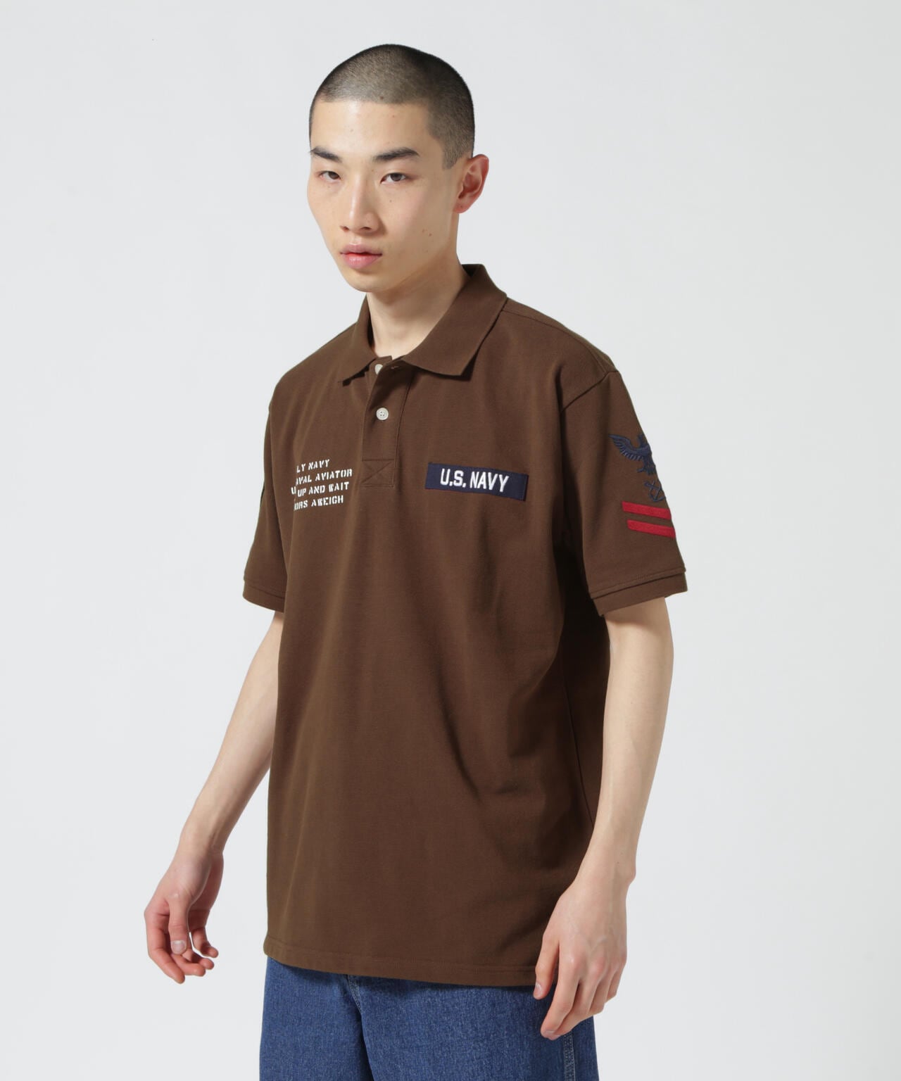 ネイバル パッチド ポロシャツ/NAVAL PATCHED POLO SHIRT | AVIREX