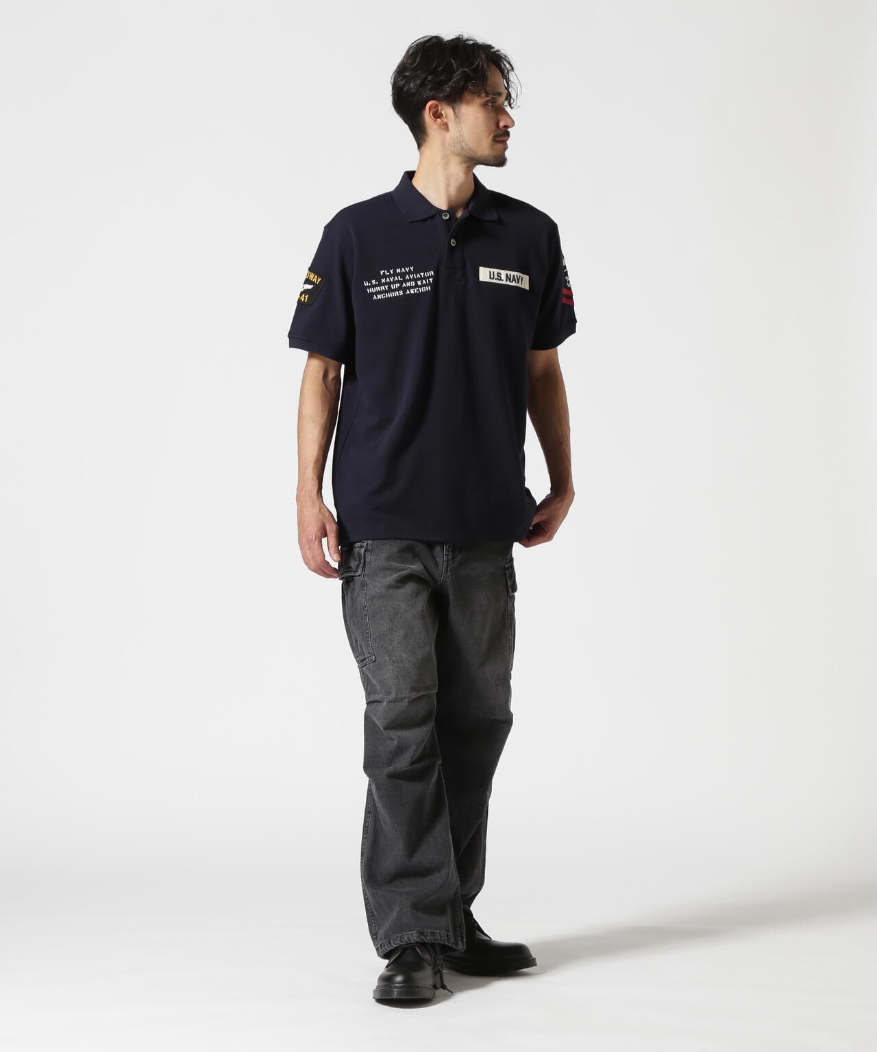 ネイバル パッチド ポロシャツ/NAVAL PATCHED POLO SHIRT | AVIREX