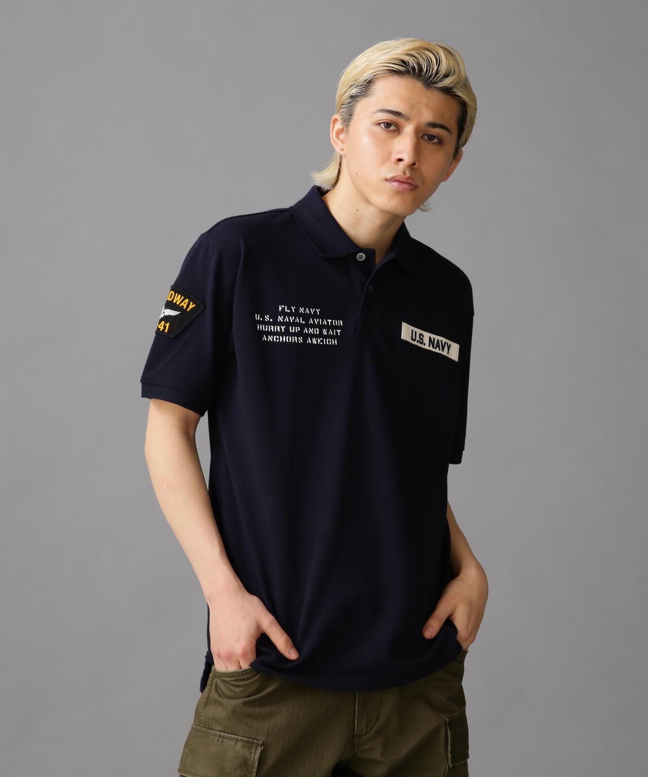 ネイバル パッチド ポロシャツ/NAVAL PATCHED POLO SHIRT | AVIREX