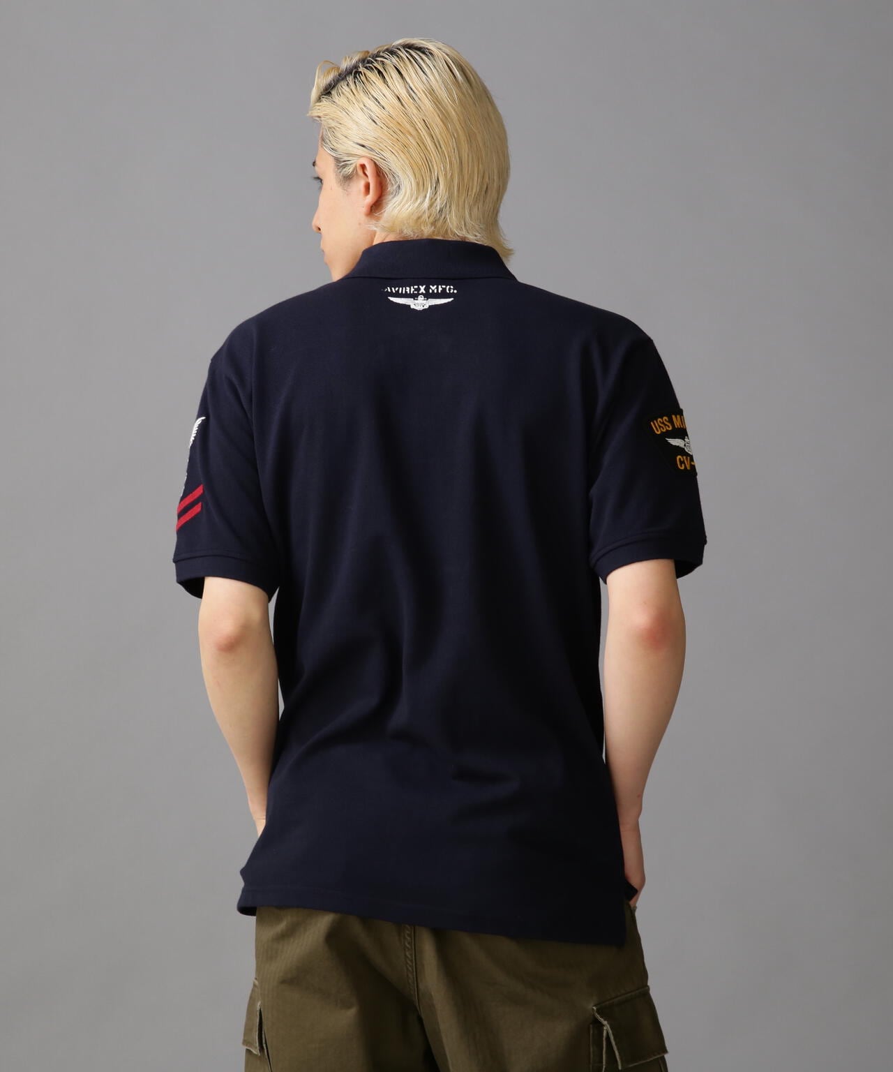 ネイバル パッチド ポロシャツ/NAVAL PATCHED POLO SHIRT