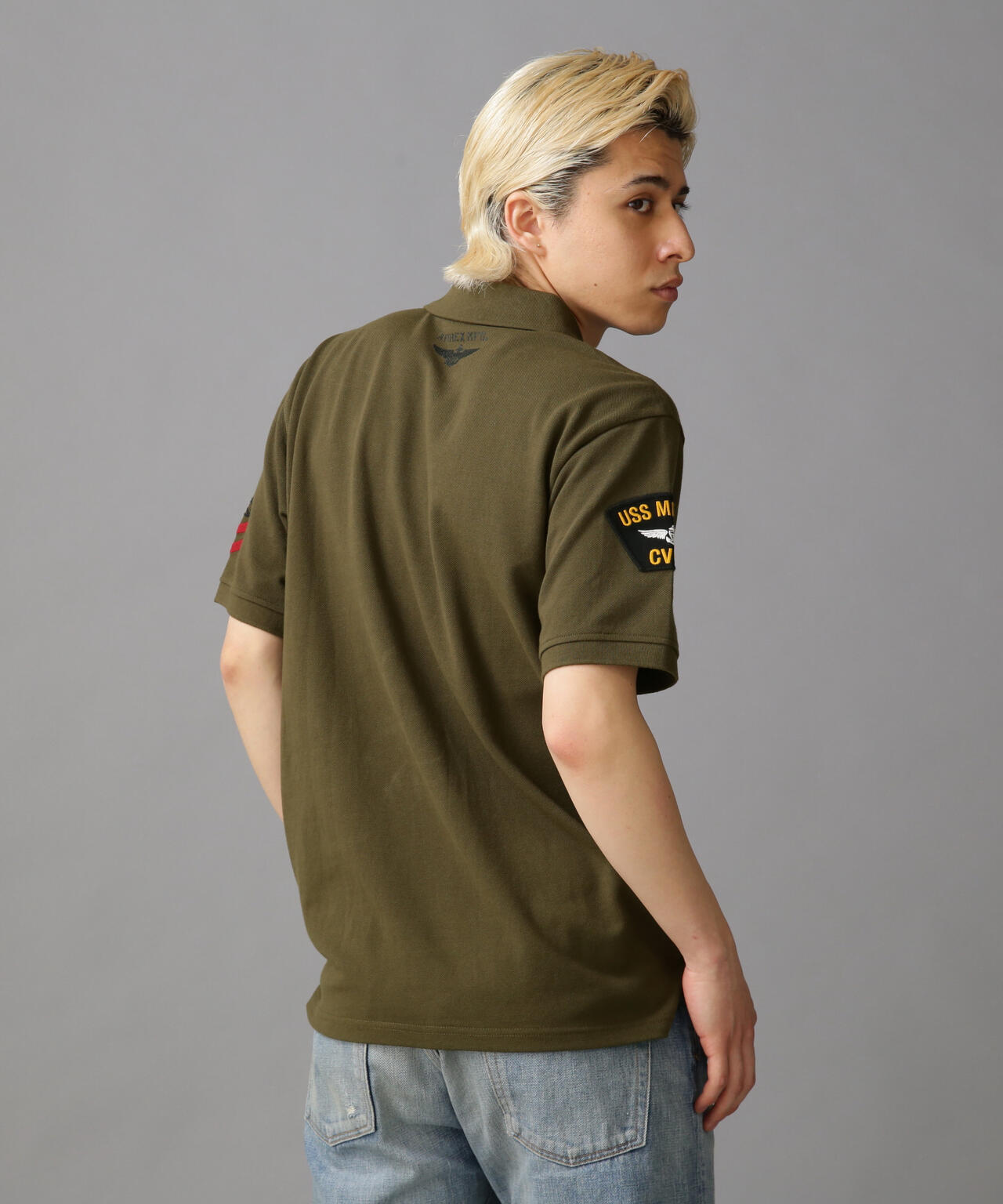 ネイバル パッチド ポロシャツ/NAVAL PATCHED POLO SHIRT