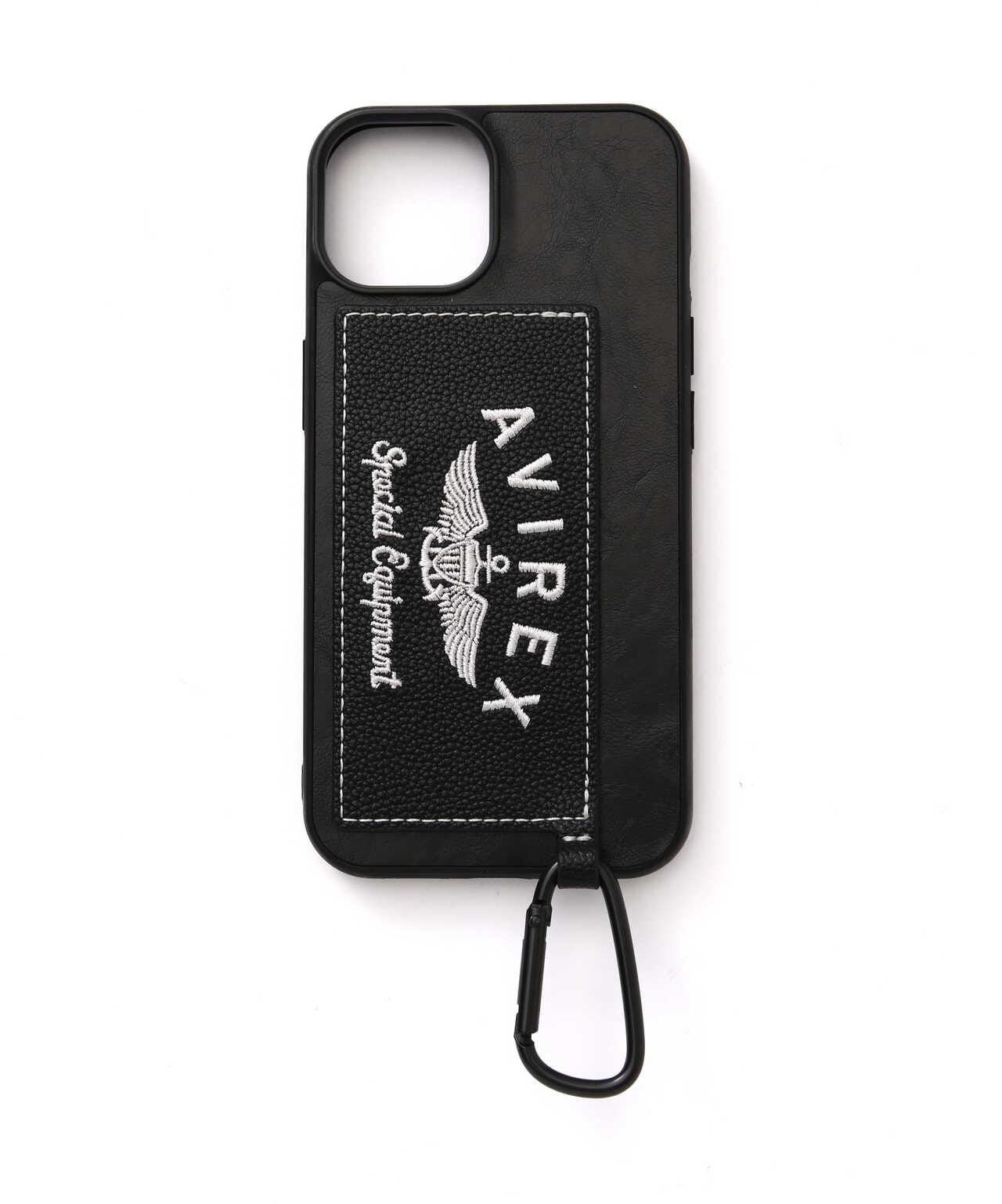 iPhone 14 ［カード収納付き背面ケース／ブラック］ | AVIREX 