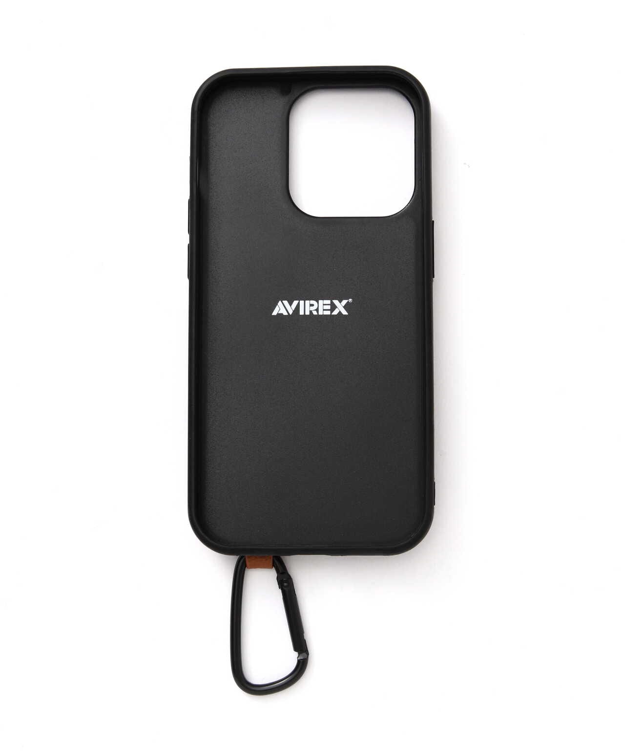 iPhone 14 Pro カード収納付きケース／ブラウン | AVIREX