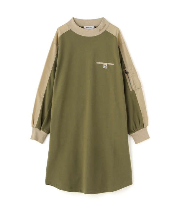 MILITARY SWEAT ONEPIECE/ ミリタリースウェットワンピース