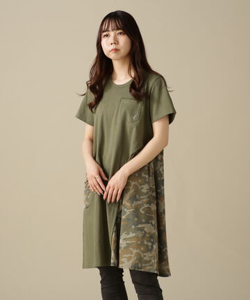 CAMO×BANDANA PRINT ONEPIECE/ カモ×バンダナプリントワンピース