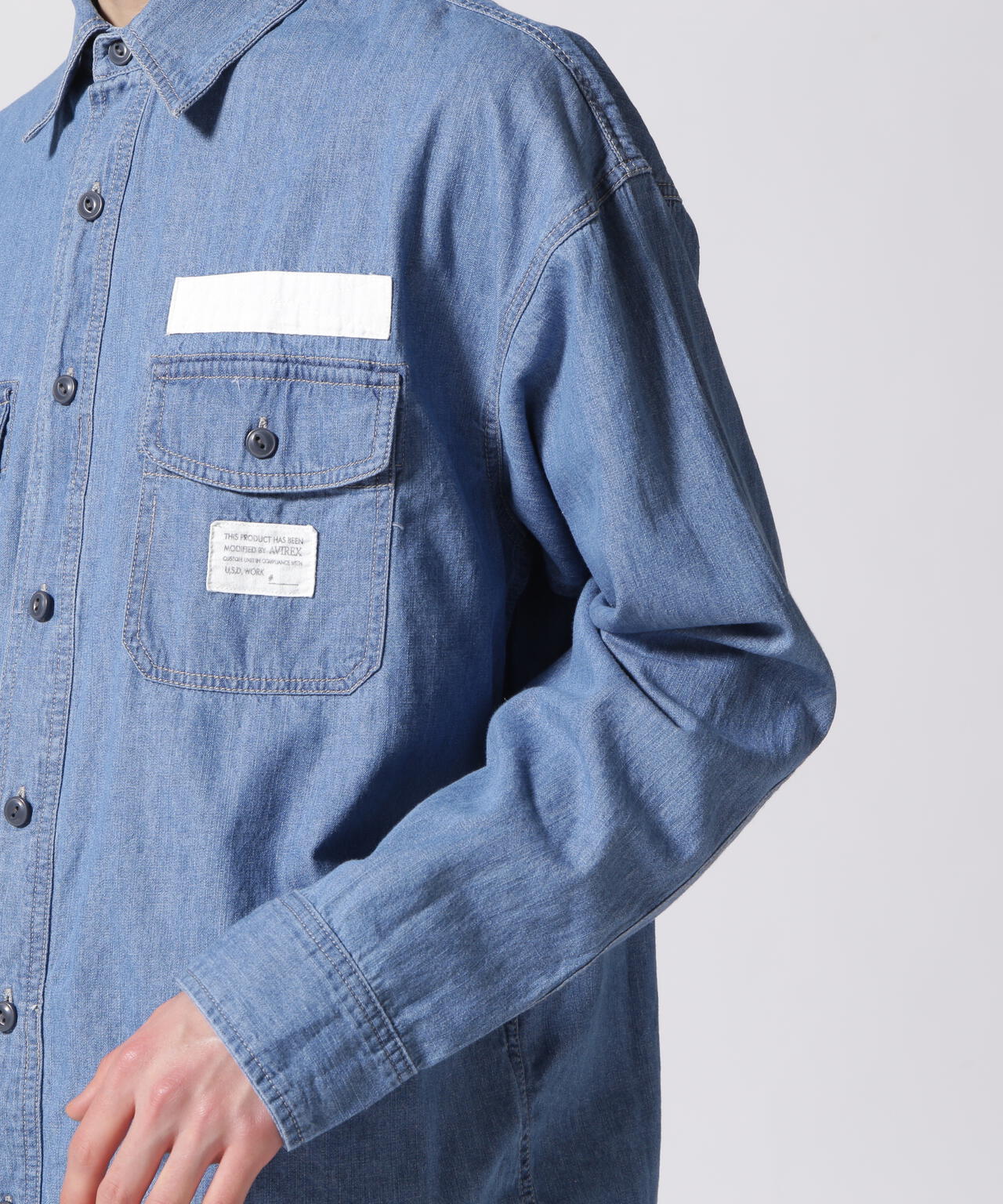 【WEB&DEPOT限定】DENIM WORK SHIRT / デニム ワーク シャツ