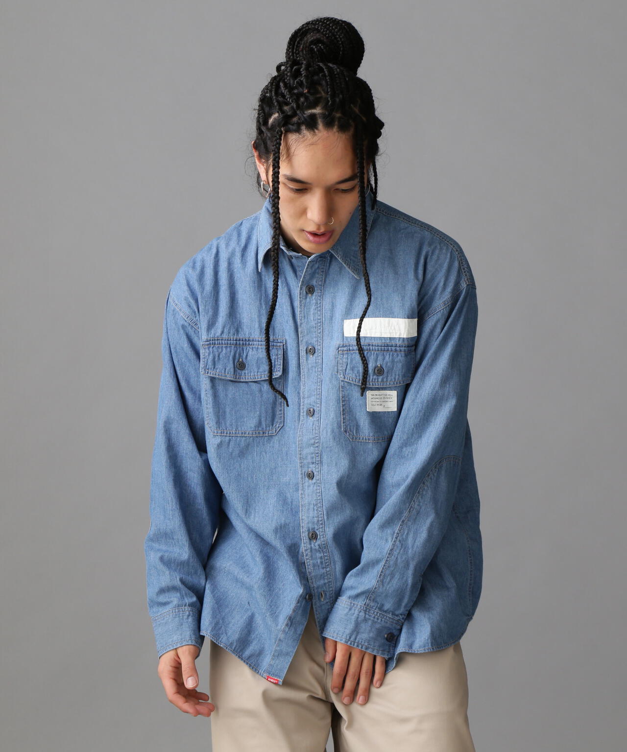 WEB&DEPOT限定】DENIM WORK SHIRT / デニム ワーク シャツ | AVIREX ...