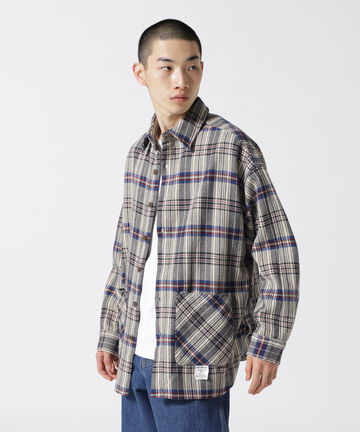 《直営店限定》FRONT POCKET CHECK SHIRT / フロント ポケット チェックシャツ