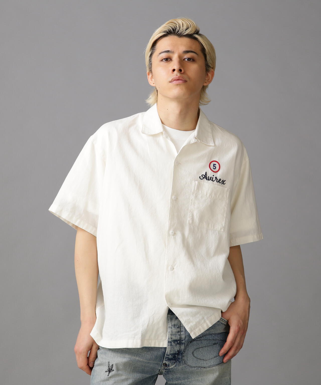 COTTON LINEN SHORT SLEEVE SHIRT SMOKETAILS / コットンリネン 半袖 シャツ スモークテイル