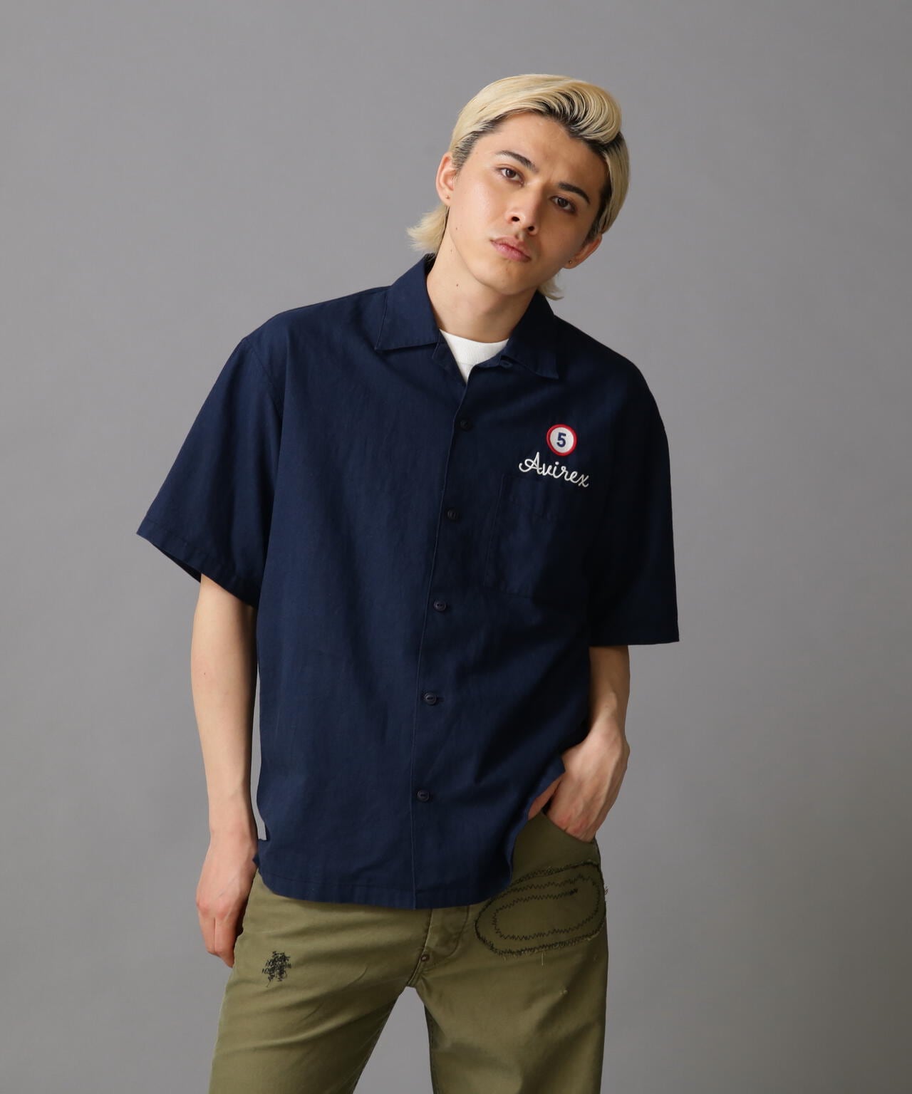 COTTON LINEN SHORT SLEEVE SHIRT SMOKETAILS / コットンリネン 半袖 シャツ スモークテイル