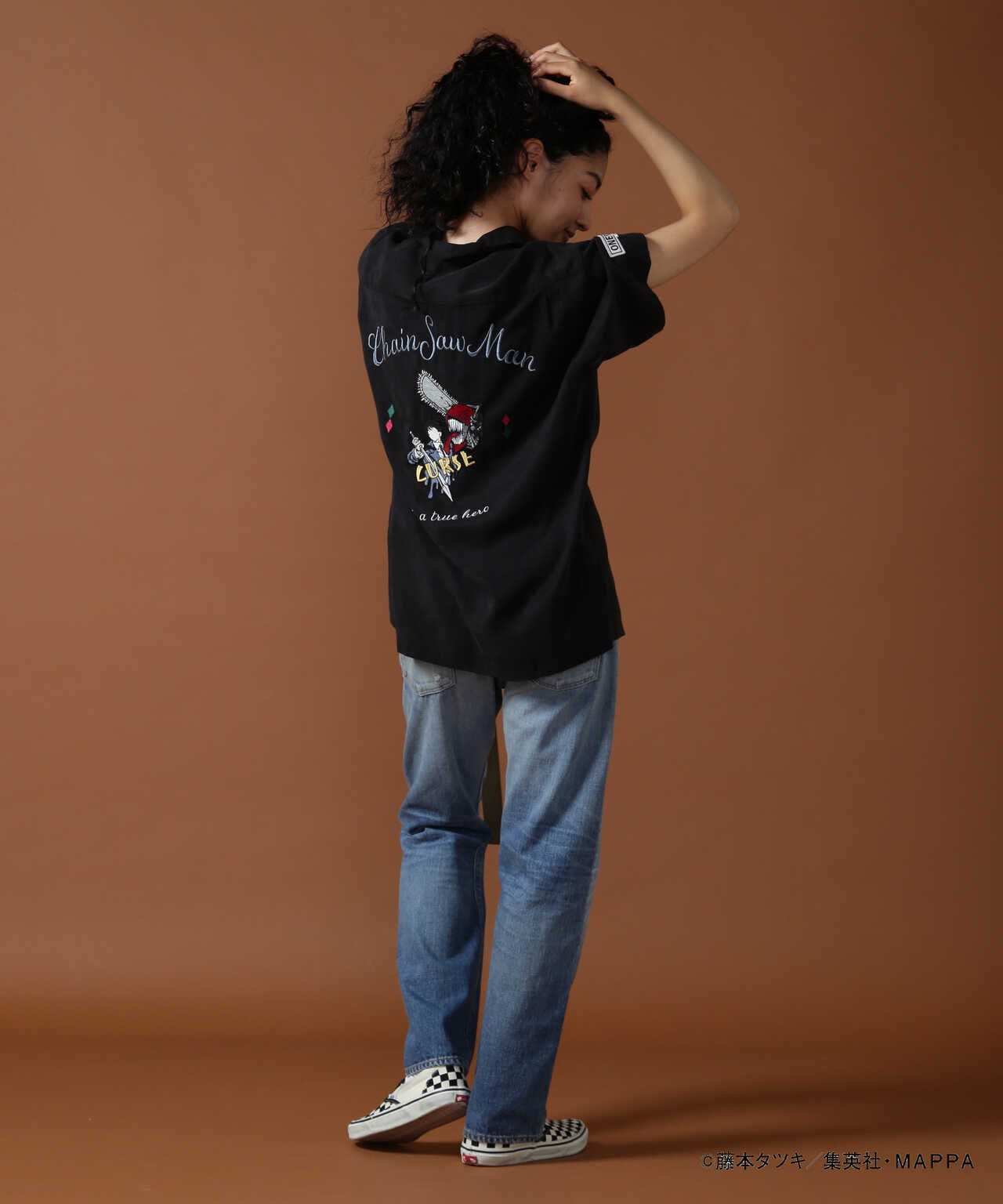 《チェンソーマン × ONEMADE × AVIREX》SHORT SLEEVE BOWLING SHIRT / ボーリングシャツ