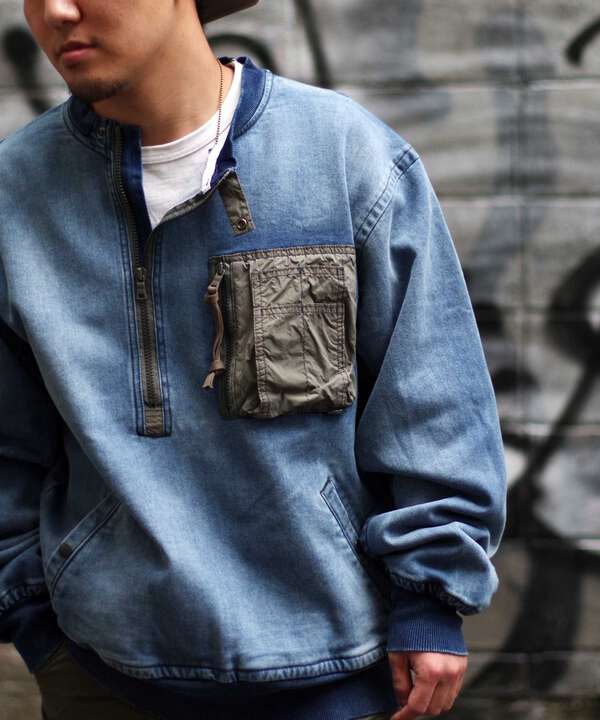 【WEB限定】【TYPE BLUE】ジョグデニム プルオーバー/JOG DENIM PULLOVER