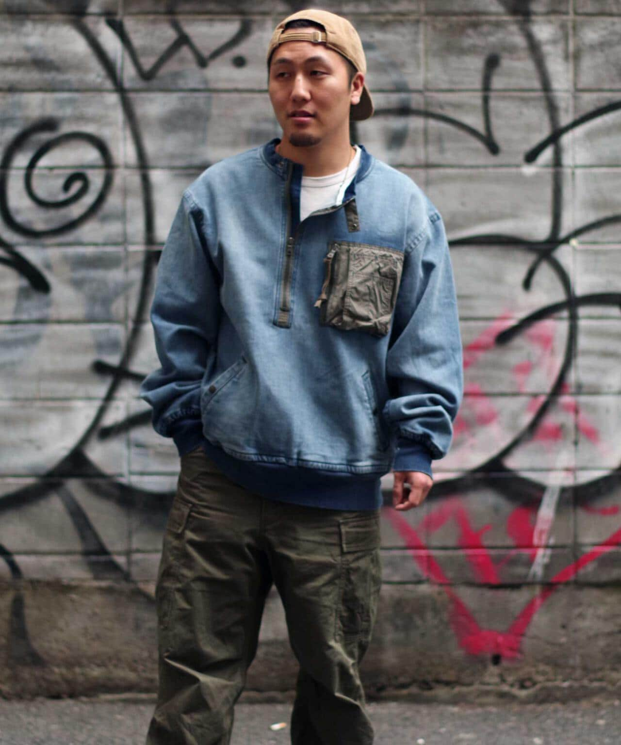 【WEB限定】【TYPE BLUE】ジョグデニム プルオーバー/JOG DENIM PULLOVER