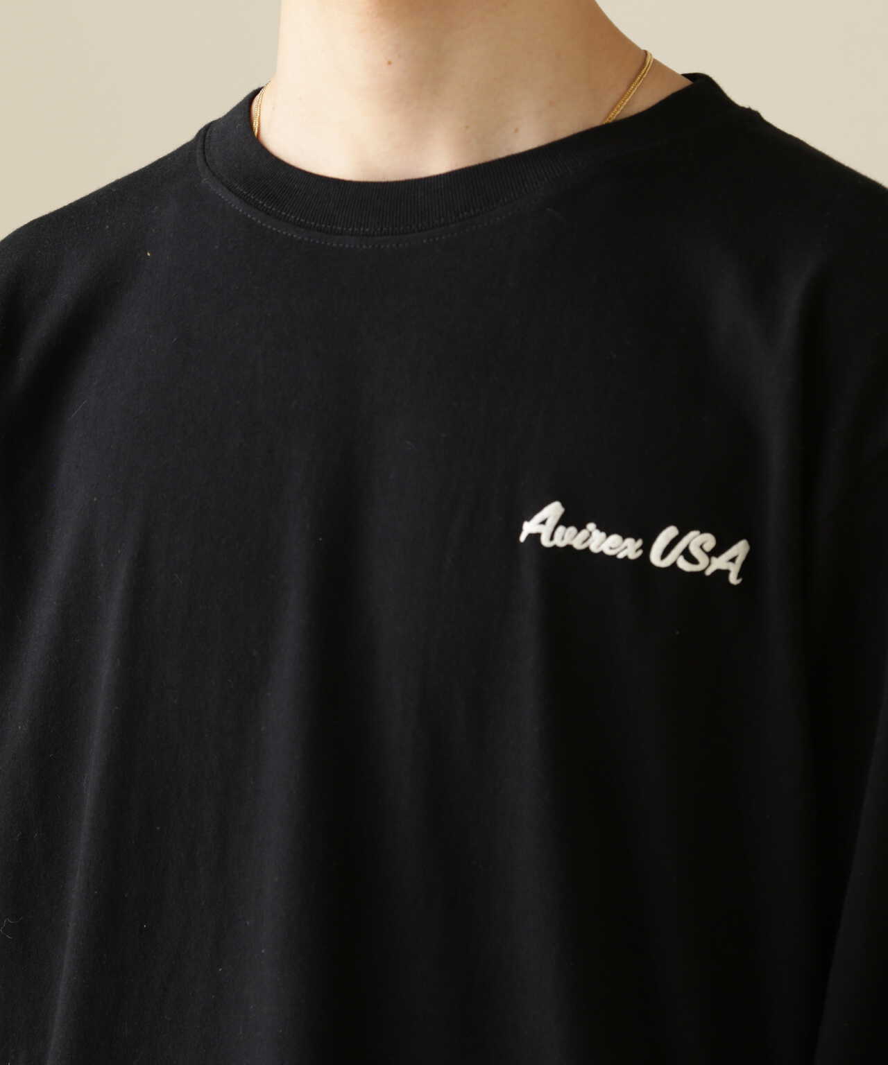 WEB&DEPOT限定】LONG SLEEVE T-SHIRT AVIREX USA / ロングスリーブ T ...