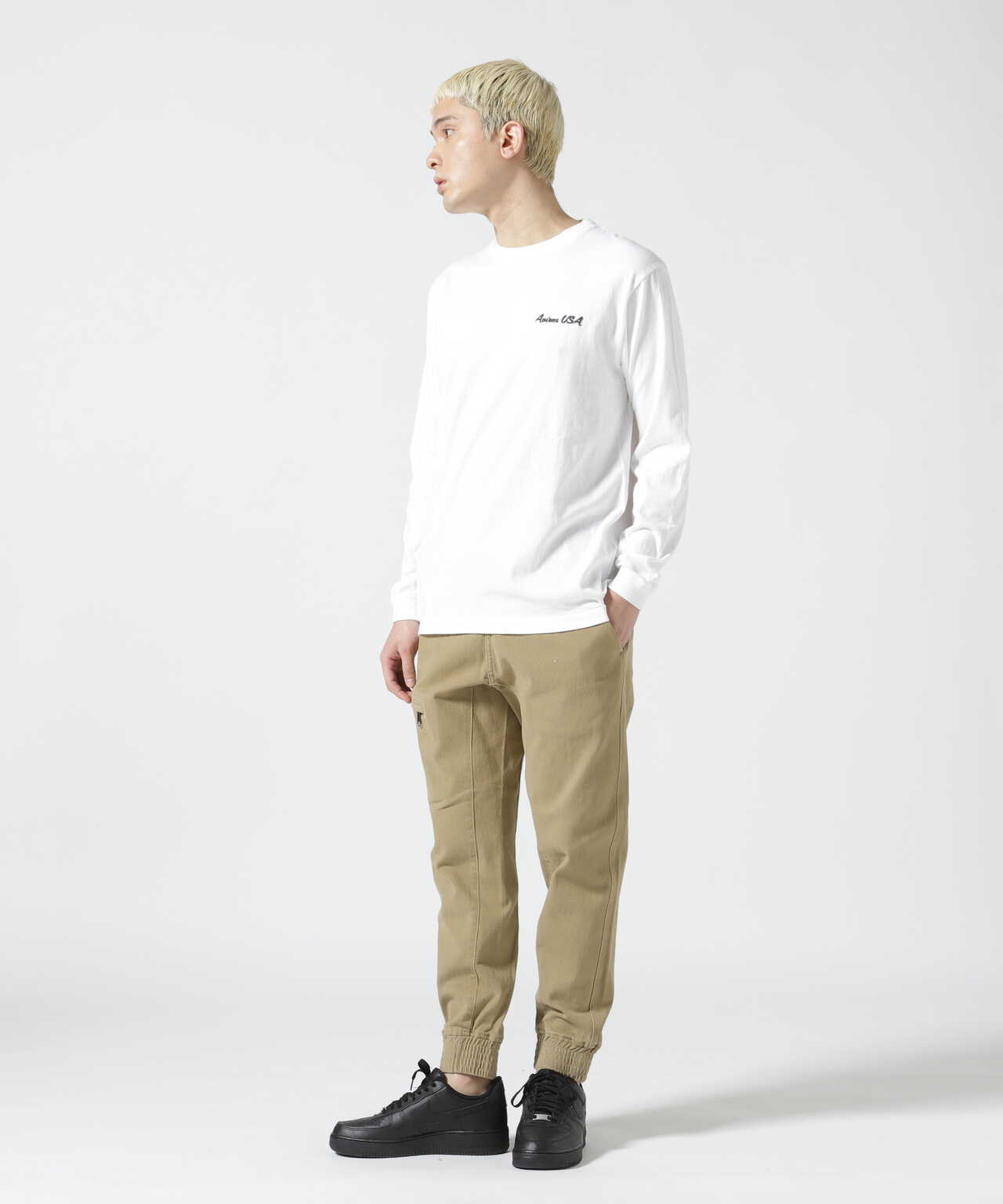 WEB&DEPOT限定】LONG SLEEVE T-SHIRT AVIREX USA / ロングスリーブ Ｔ