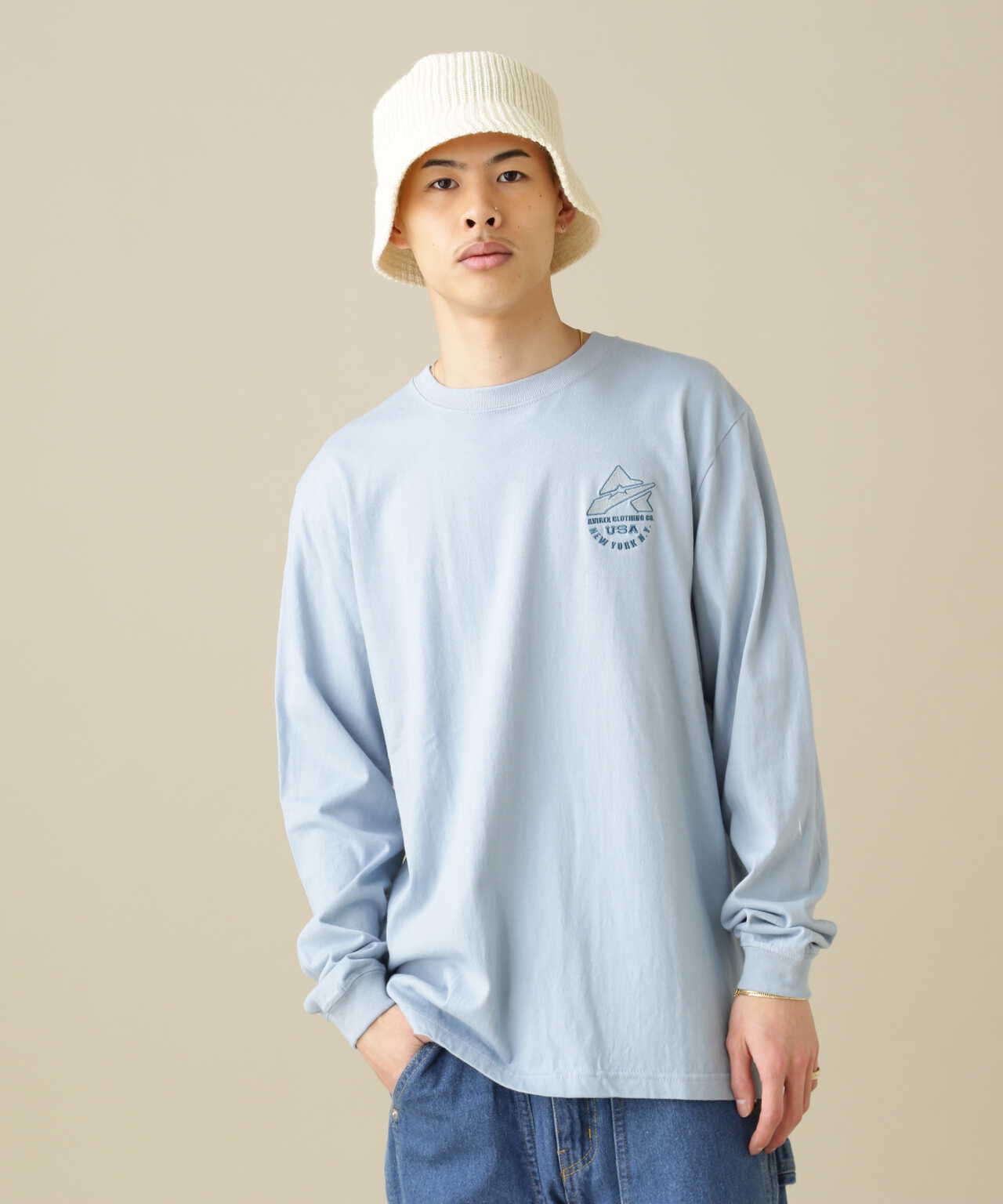 WEB&DEPOT限定》LONG SLEEVE T-SHIRT 'SAME TONE LOGO' / ロング