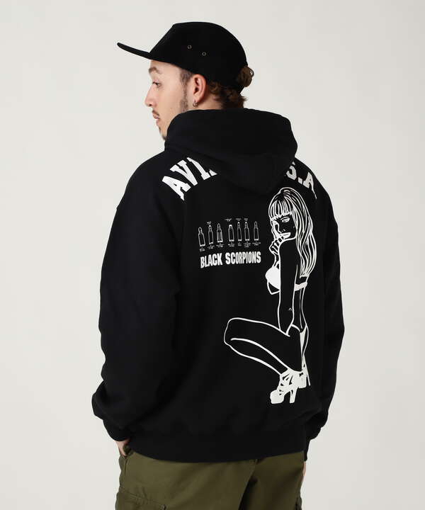 《WEB&DEPOT限定》BLACK SCORPION SWEAT PULL OVER PARKA/ ブラックスコーピオン パーカー