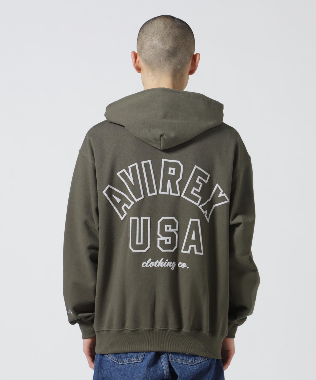 《WEB&DEPOT限定》AVIREX SWEAT PULL OVER PARKA / アヴィレックス スウェット プルオーバー パーカー