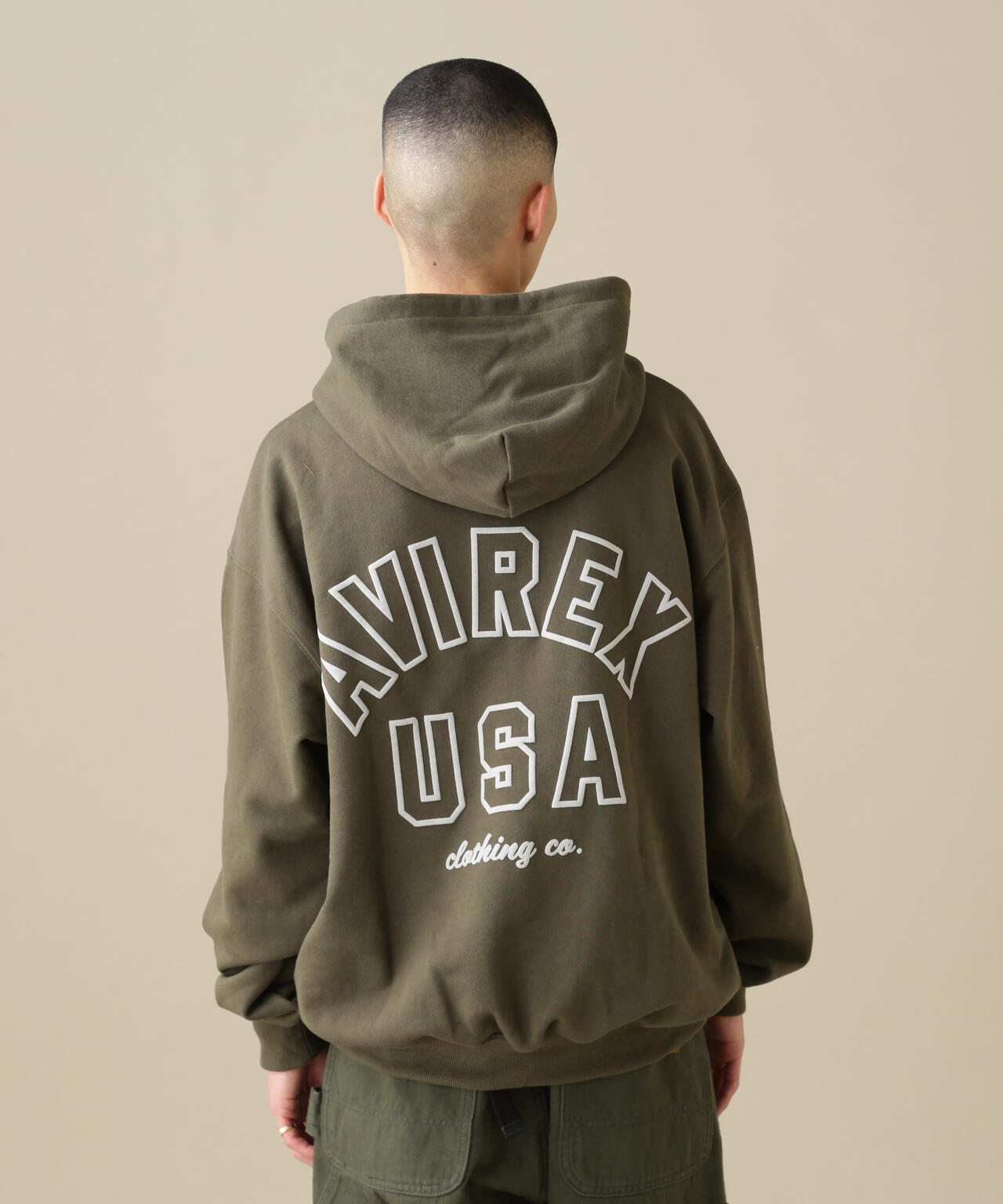 《WEB&DEPOT限定》AVIREX SWEAT PULL OVER PARKA / アヴィレックス スウェット プルオーバー パーカー