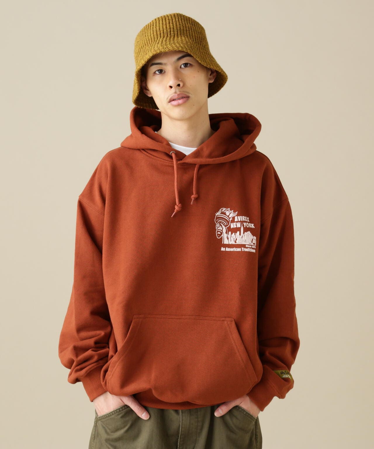 【WEB&DEPOT限定】RECORD DESIGN SWEAT PULL OVER PARKA / レコード デザイン パーカー