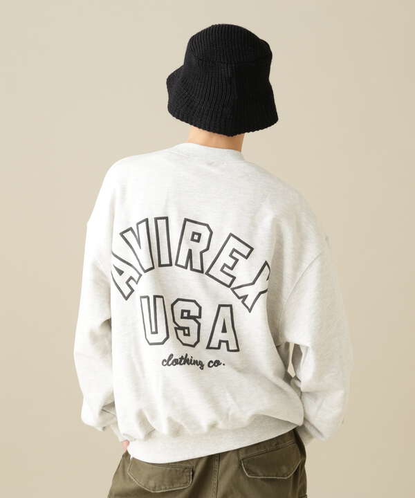 【WEB＆DEPOT限定】AVIREX USA CREW NECK SWEAT / アヴィレックス クルーネック スウェット