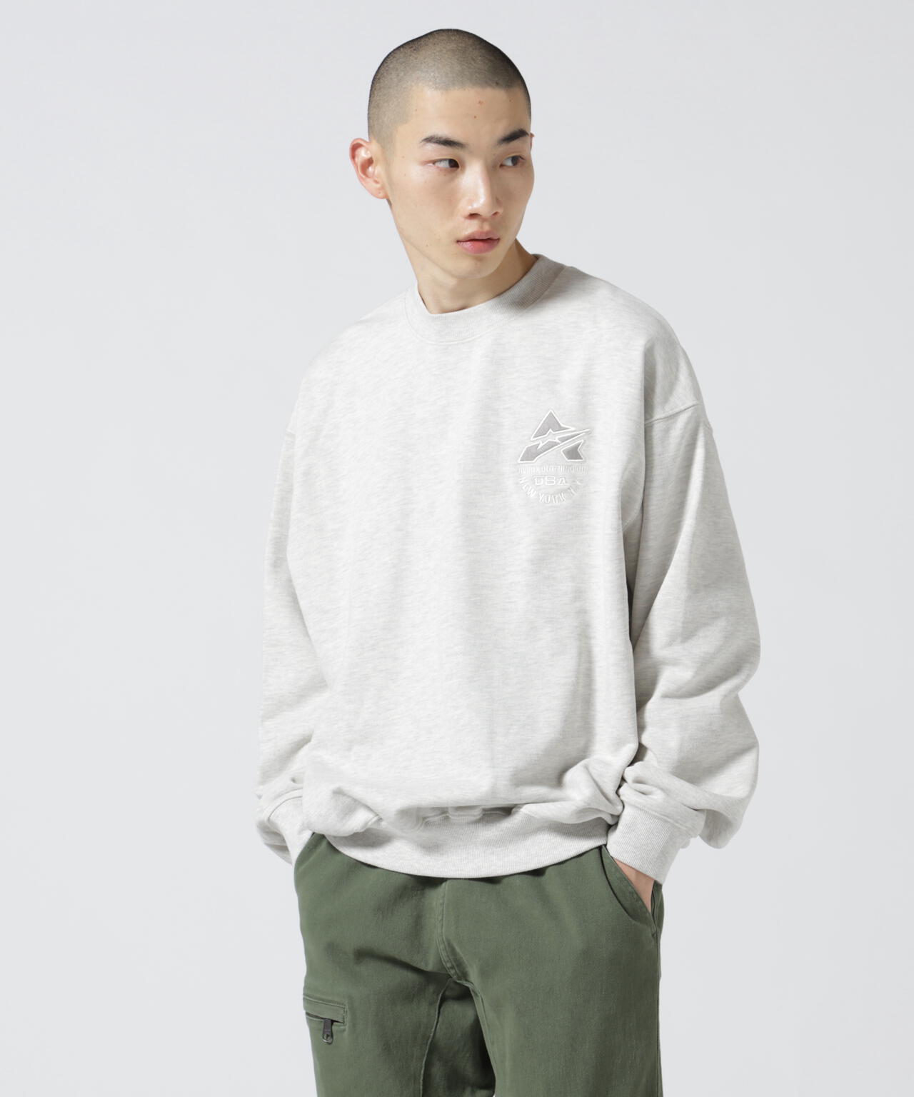 WEB&DEPOT限定】SAME TONE CREW NECK SWEAT/セイム トーン クルー 