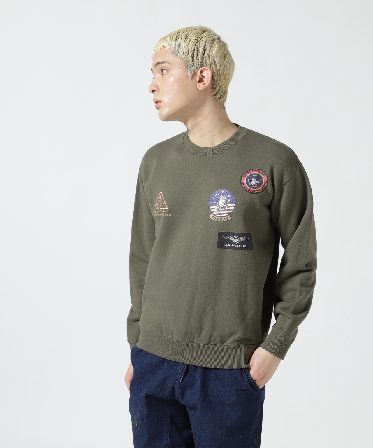 新発売】 クルーネック トップガン SWEAT NECK CREW GUN TOP 783