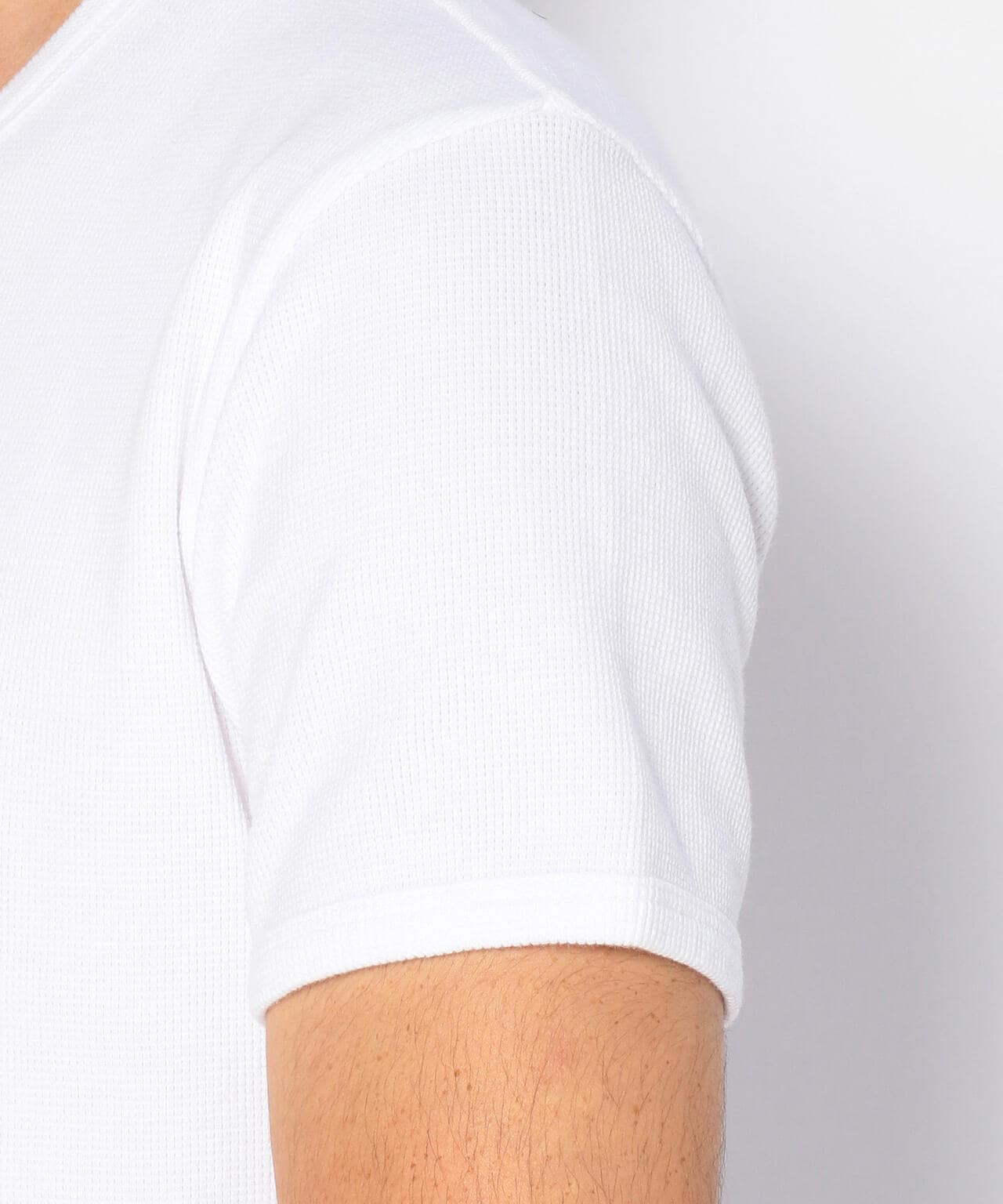 《DAILY》MINI WAFFLE S/S V-NECK T-SHIRT/ミニワッフル 半袖 ブイネック Tシャツ  デイリーウェア