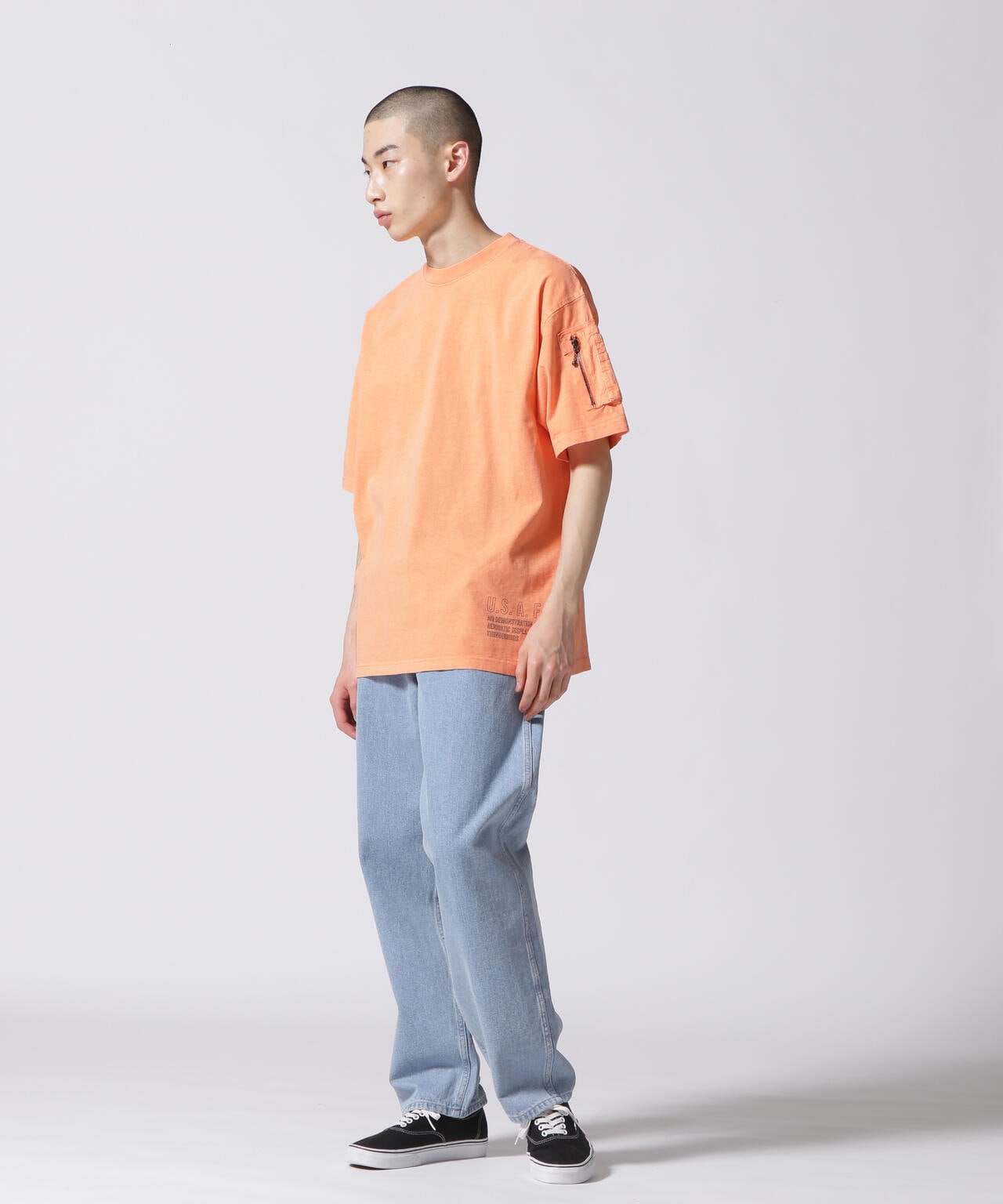 FADE WASH CIGAR POCKET T-SHIRT / フェイド ウォッシュ シガー ポケット Tシャツ