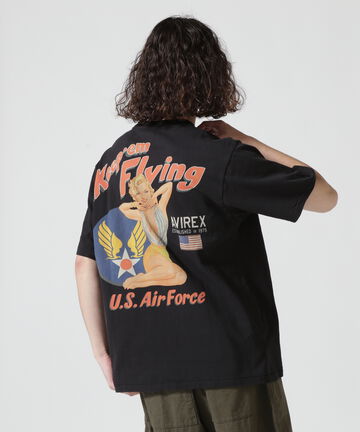 PIN UP SHORT SLEEVE T-SHIRT USAF / ピンナップ 半袖 Tシャツ