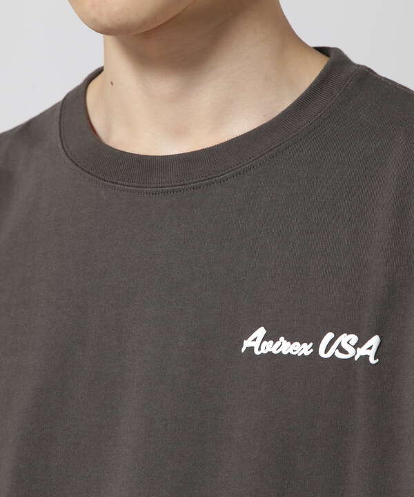 《WEB&DEPOT限定》SHORT SLEEVE T-SHIRT AVIREX USA / ショートスリーブ Tシャツ アヴィレックス 