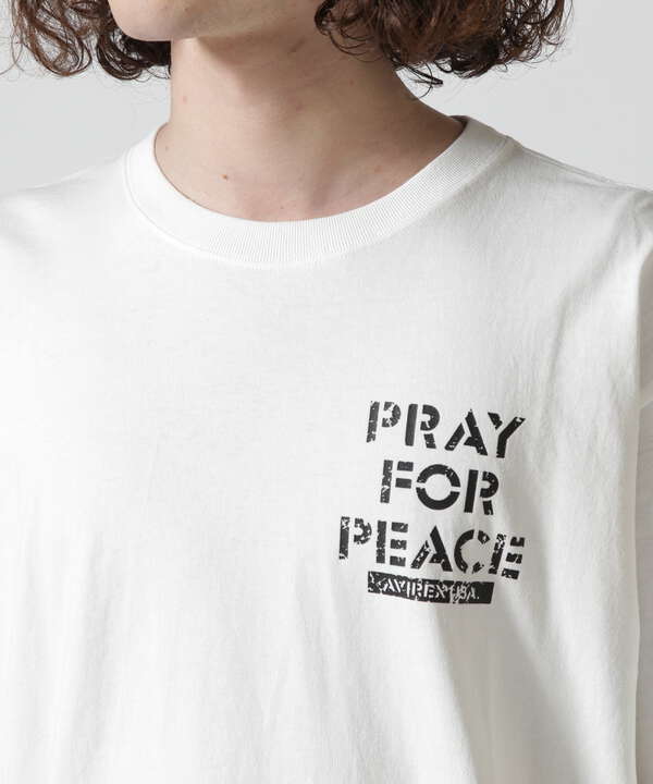 《WEB&DEPOT限定》クルーネック Tシャツ プレイ フォー ピース/CREW NECK T-SHIRT PRAY FOR PEACE