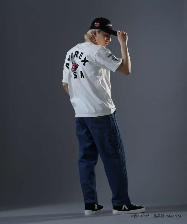 《チェンソーマン × ONEMADE × AVIREX》SHORT SLEEVE T-SHIRT "AKI" / 半袖 Tシャツ "アキ"