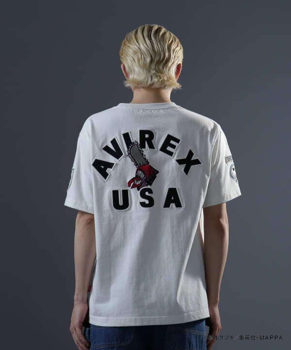 《チェンソーマン × ONEMADE × AVIREX》SHORT SLEEVE T-SHIRT "AKI" / 半袖 Tシャツ "アキ"