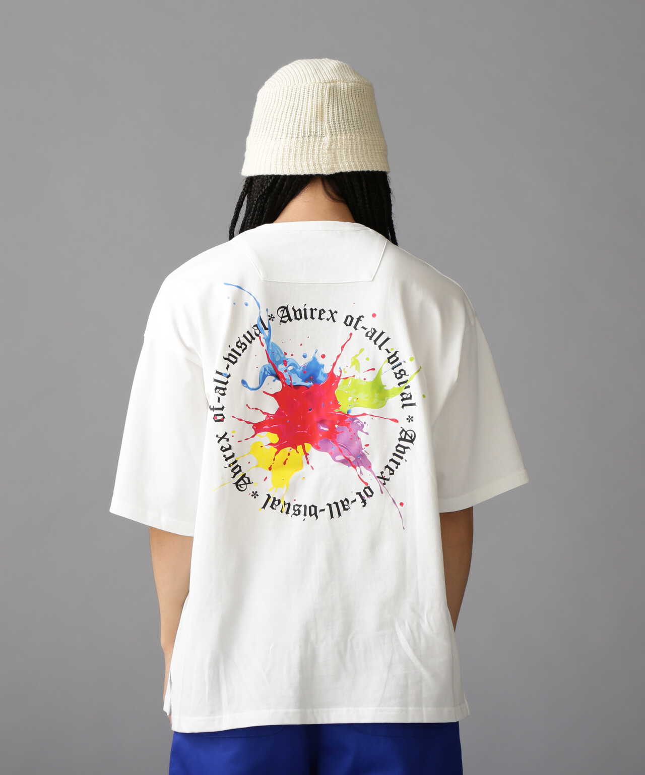 《直営店限定》《AVIREX × A4A》 CIRCLE LOGO SHORT SLEEVE T-SHIRT/サークルロゴ Tシャツ