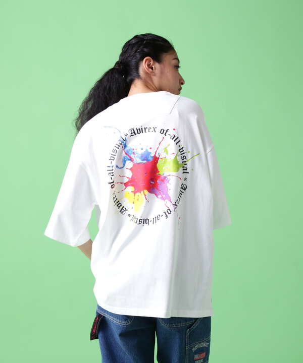《直営店限定》《AVIREX × A4A》 CIRCLE LOGO SHORT SLEEVE T-SHIRT/サークルロゴ Tシャツ