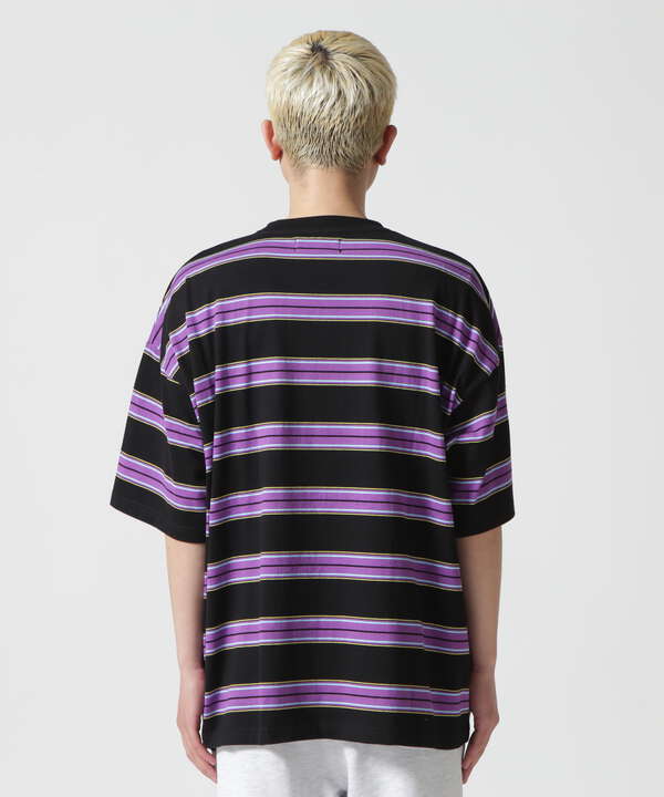 《直営店限定》BORDER LOGO SHIRT SLEEVE T-SHIRT / ボーダー ロゴ 半袖 Tシャツ