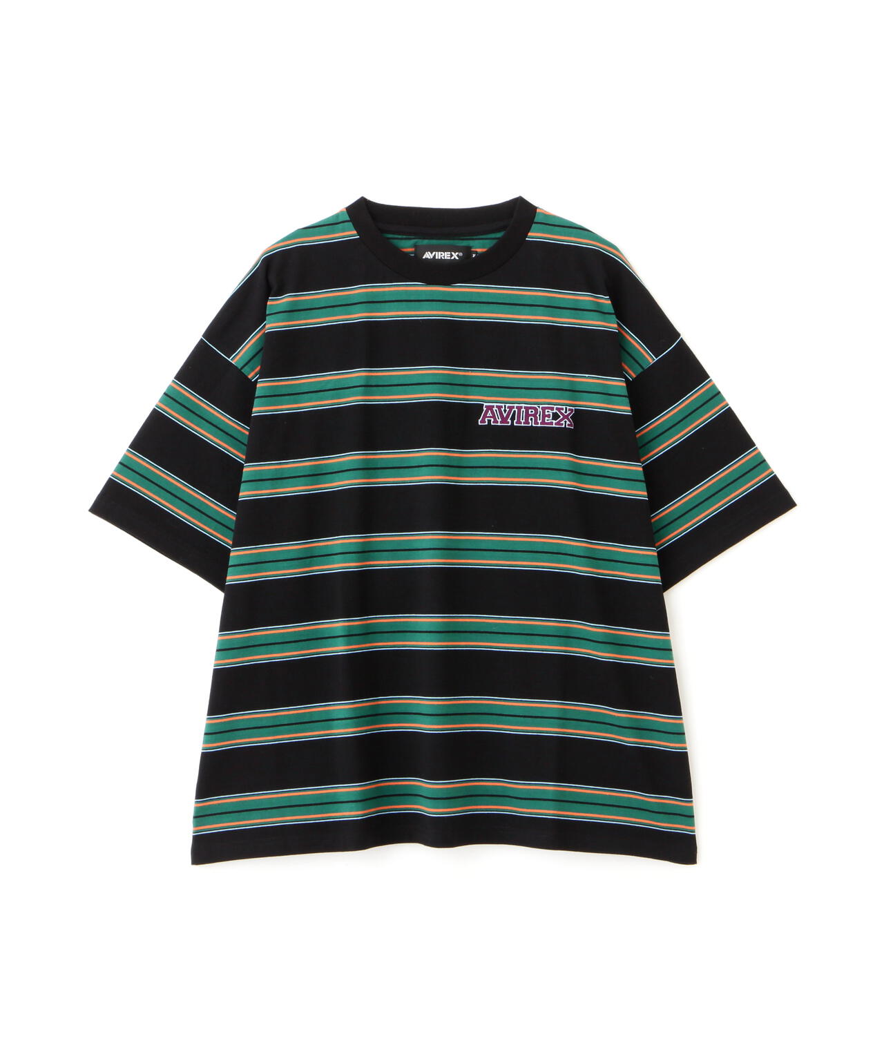 《直営店限定》BORDER LOGO SHIRT SLEEVE T-SHIRT / ボーダー ロゴ 半袖 Tシャツ